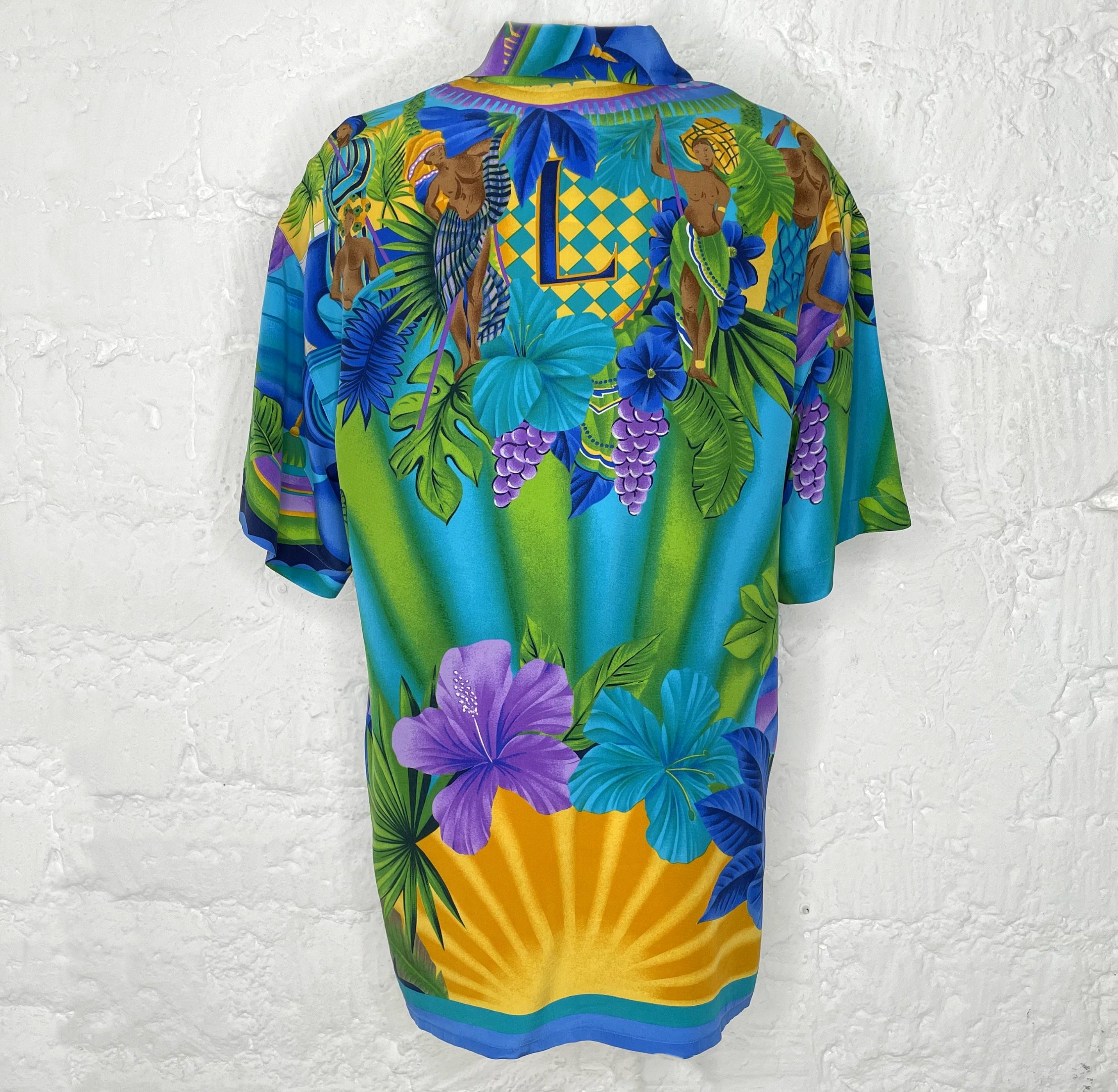 LAURÈL LAUREL - Multicolor Rainforest Print Shirt - ALE PARIS Luxury Vintage