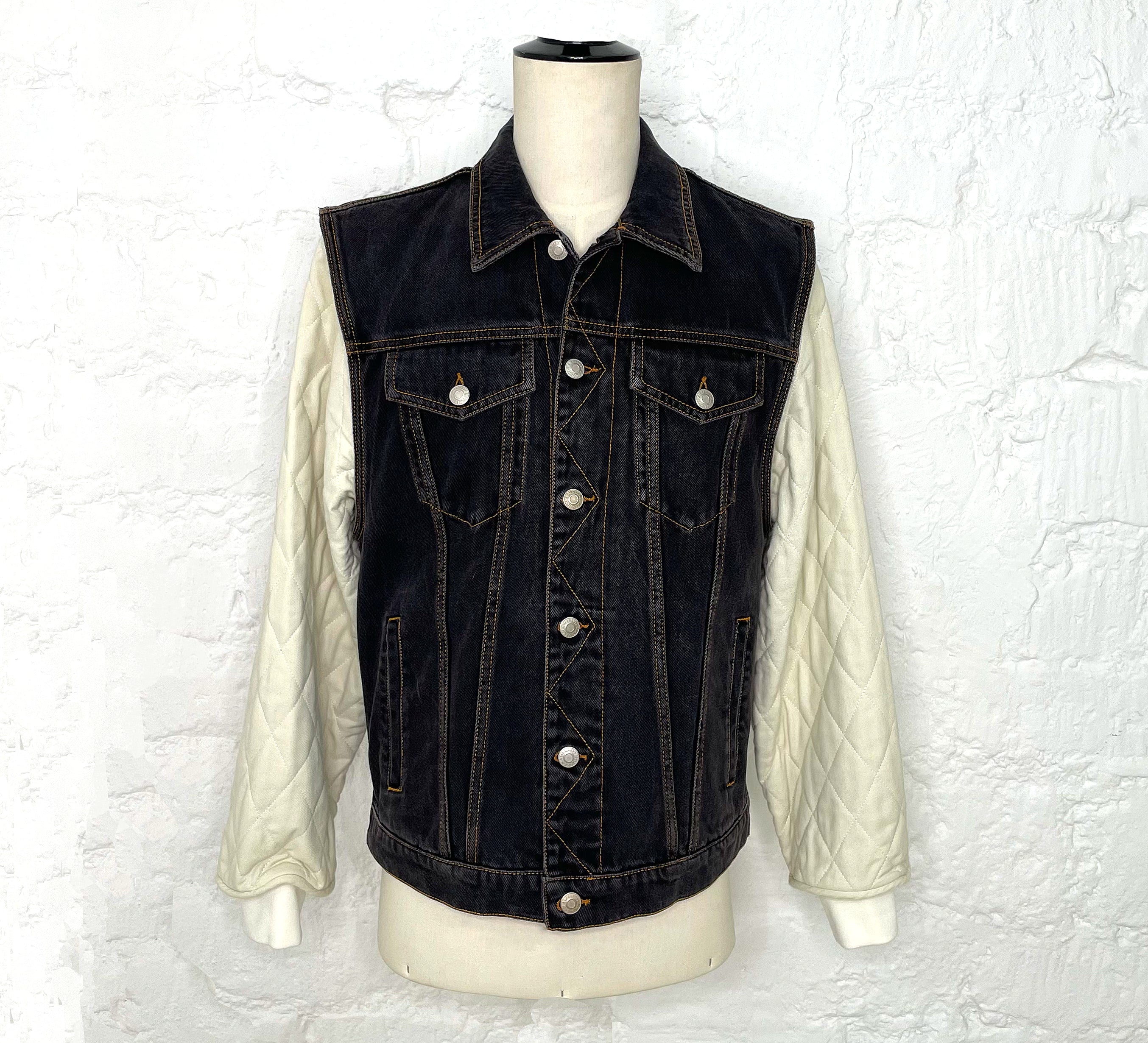 ALEXANDER MCQUEEN ALEXANDER MCQUEEN - Black Denim Teddy Jacket - ALE PARIS Luxury Vintage