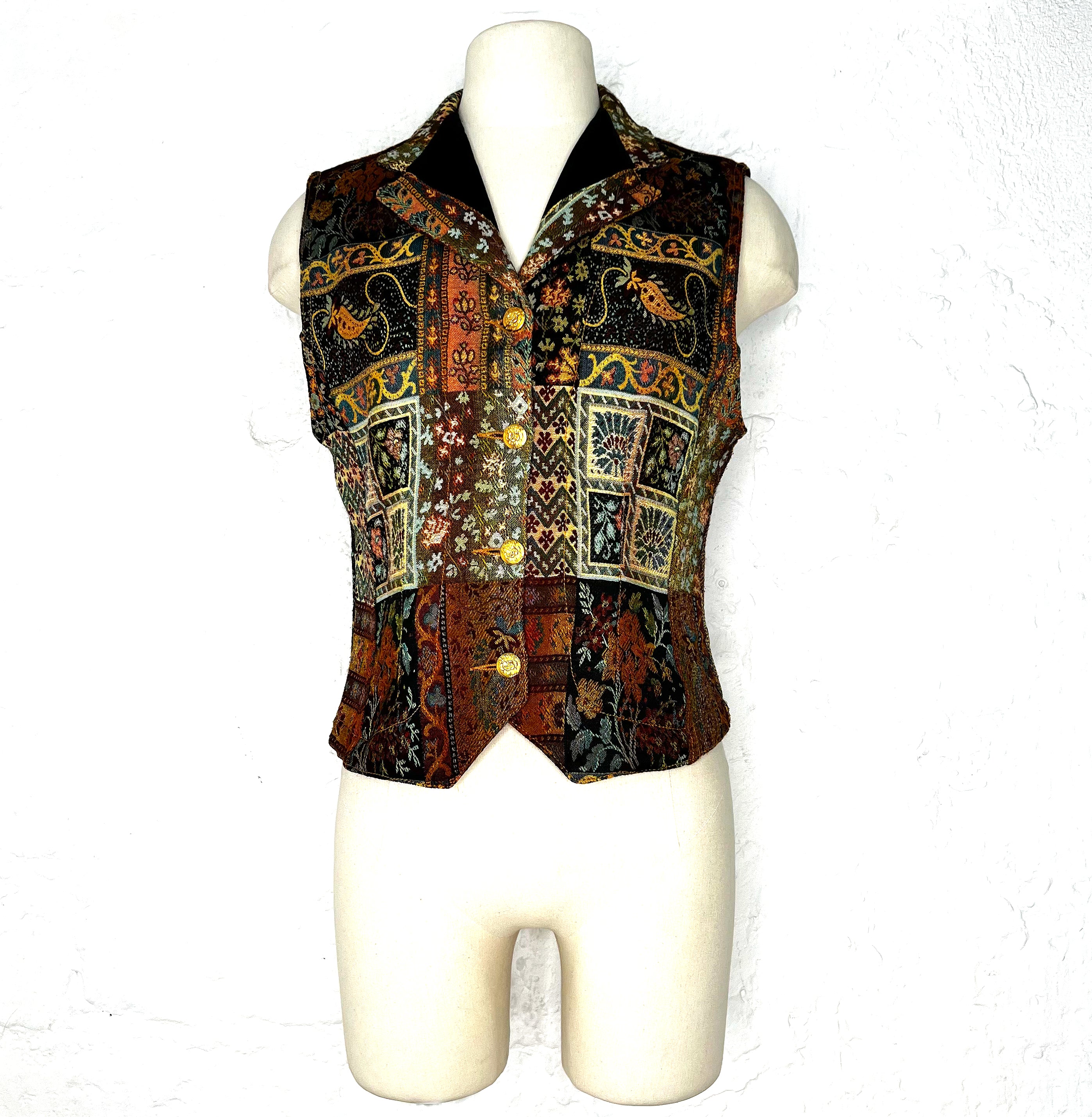 KENZO KENZO - Jacquard Multicolor Set With Skirt And Waistcoat - ALE PARIS Luxury Vintage