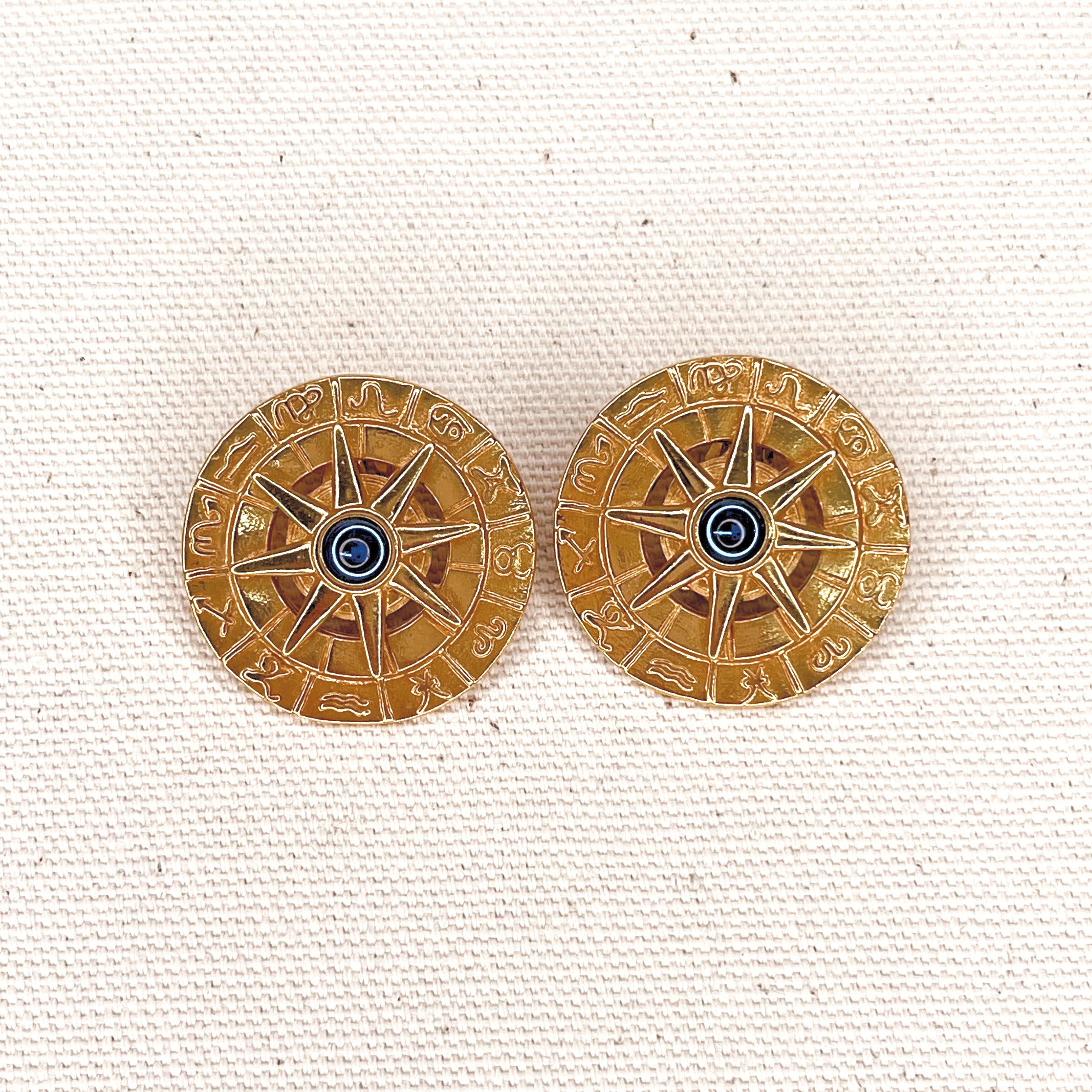 ATALANTE ATALANTE - Round Clip Earrings - ALE PARIS Luxury Vintage