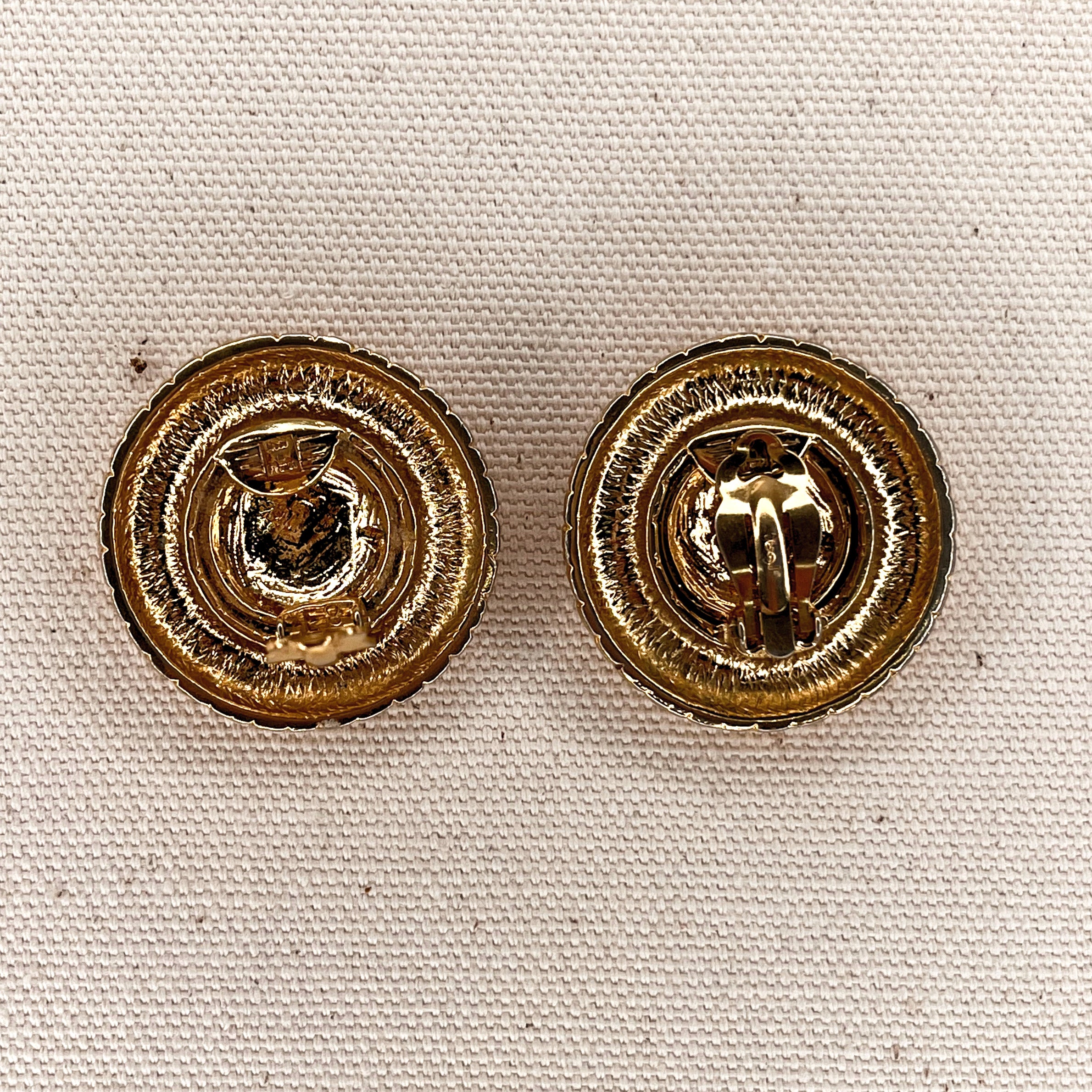 YVES SAINT LAURENT YVES SAINT LAURENT - Round Clip Earrings - ALE PARIS Luxury Vintage