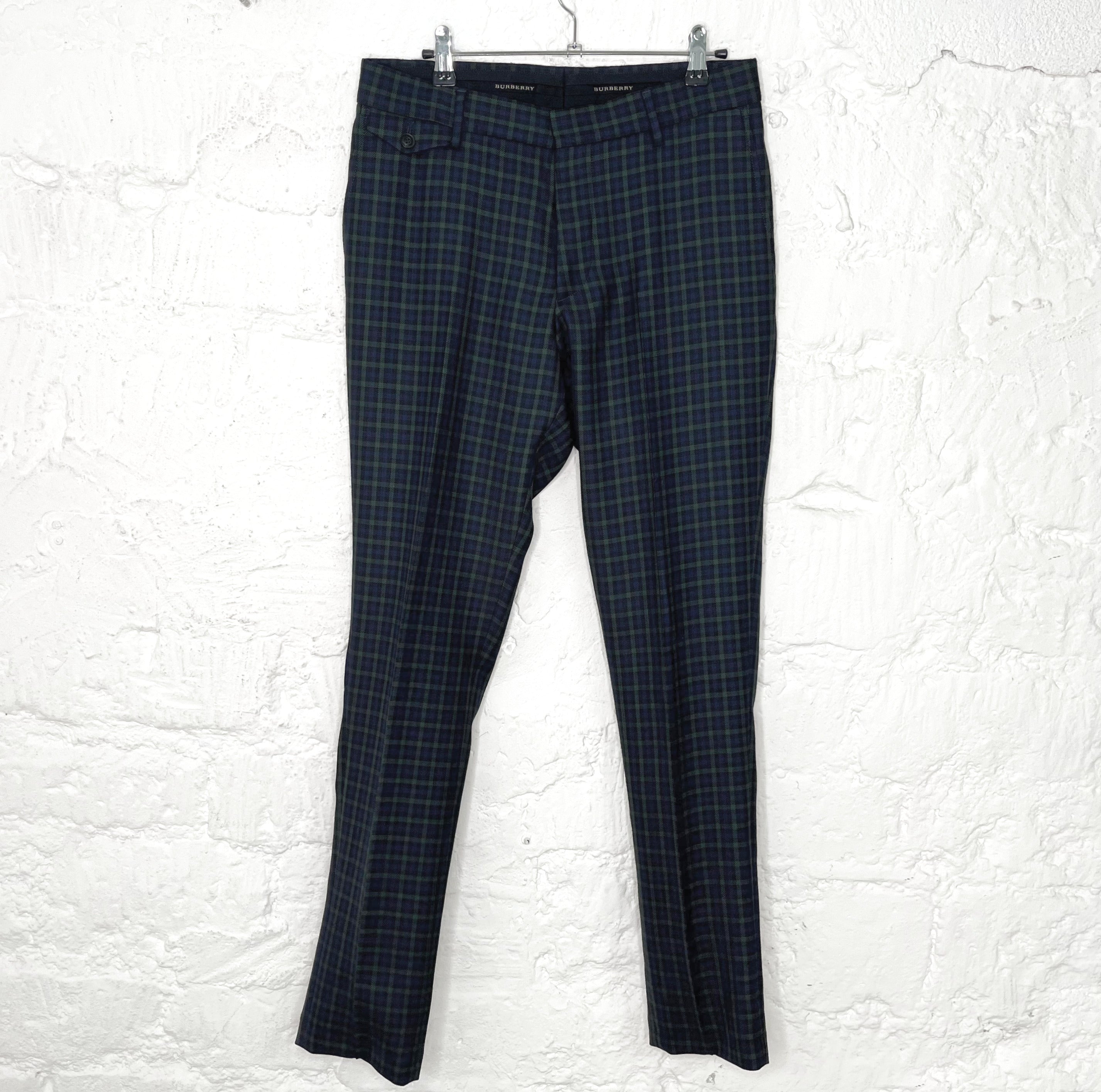 Burberry BURBERRY - Blue And Green Vichy Pants - ALE PARIS Luxury Vintage