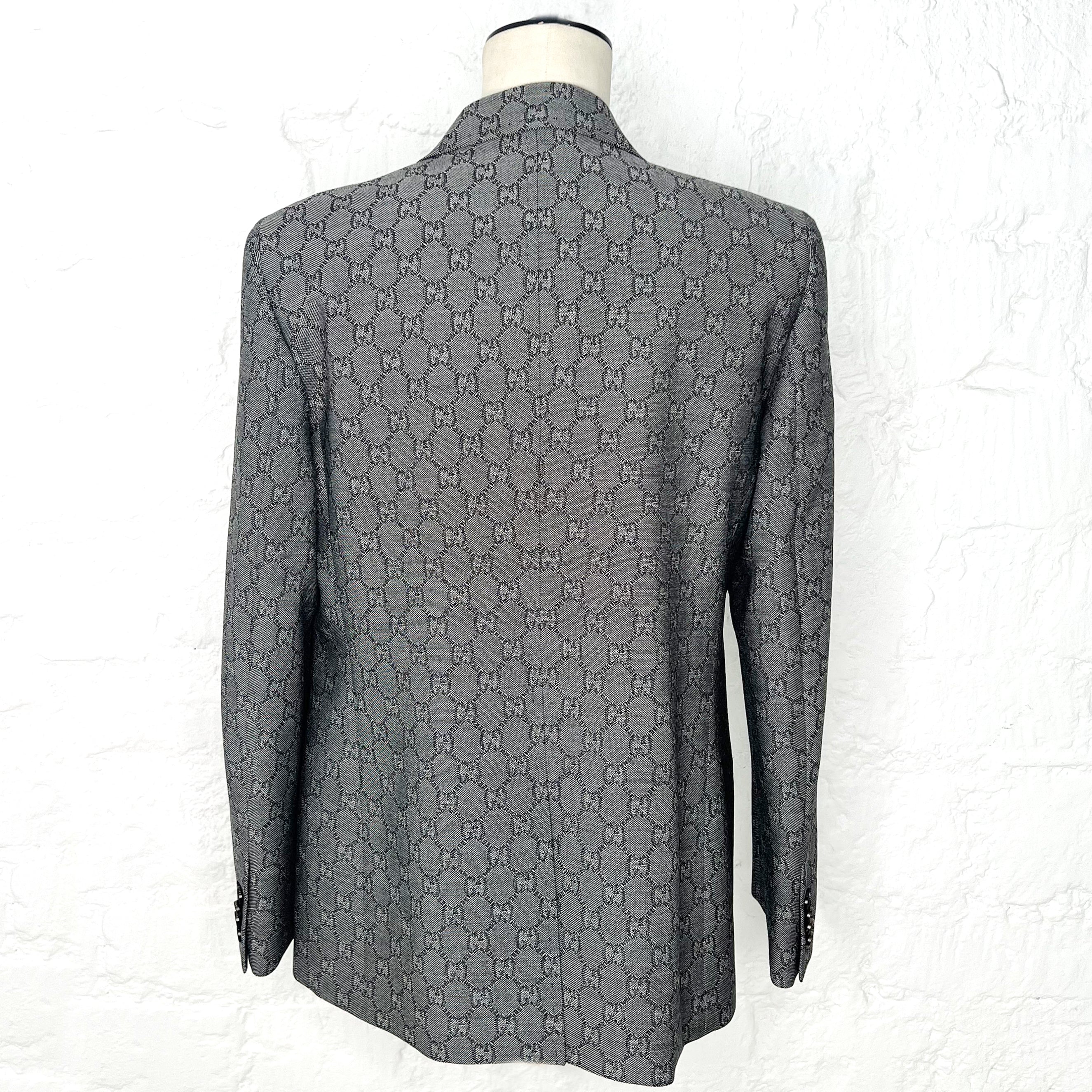 GUCCI GUCCI - Jacquard Wool Blazer Gg Monogram - ALE PARIS Luxury Vintage