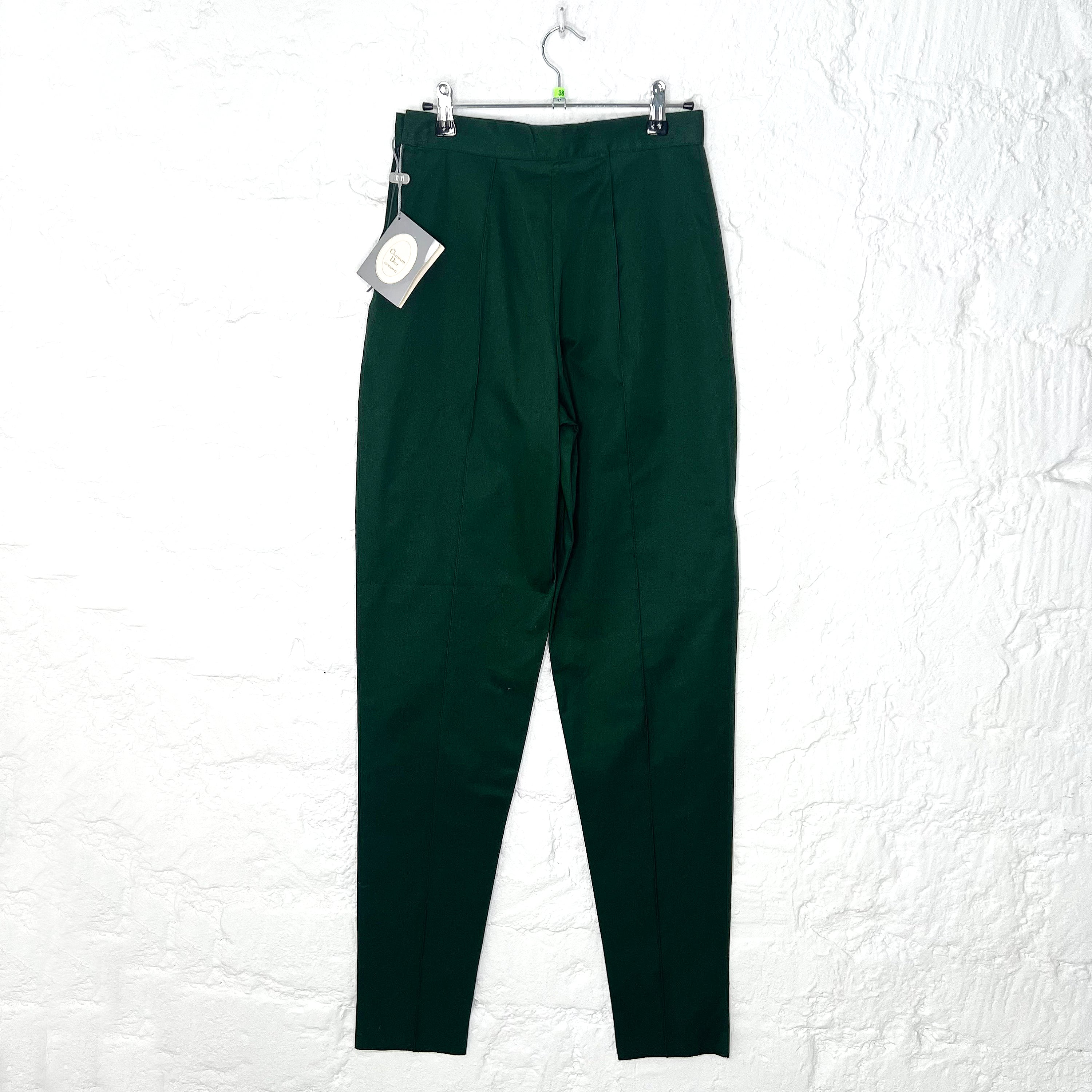 CHRISTIAN DIOR CHRISTIAN DIOR - Green Wide Leg Trousers - ALE PARIS Luxury Vintage