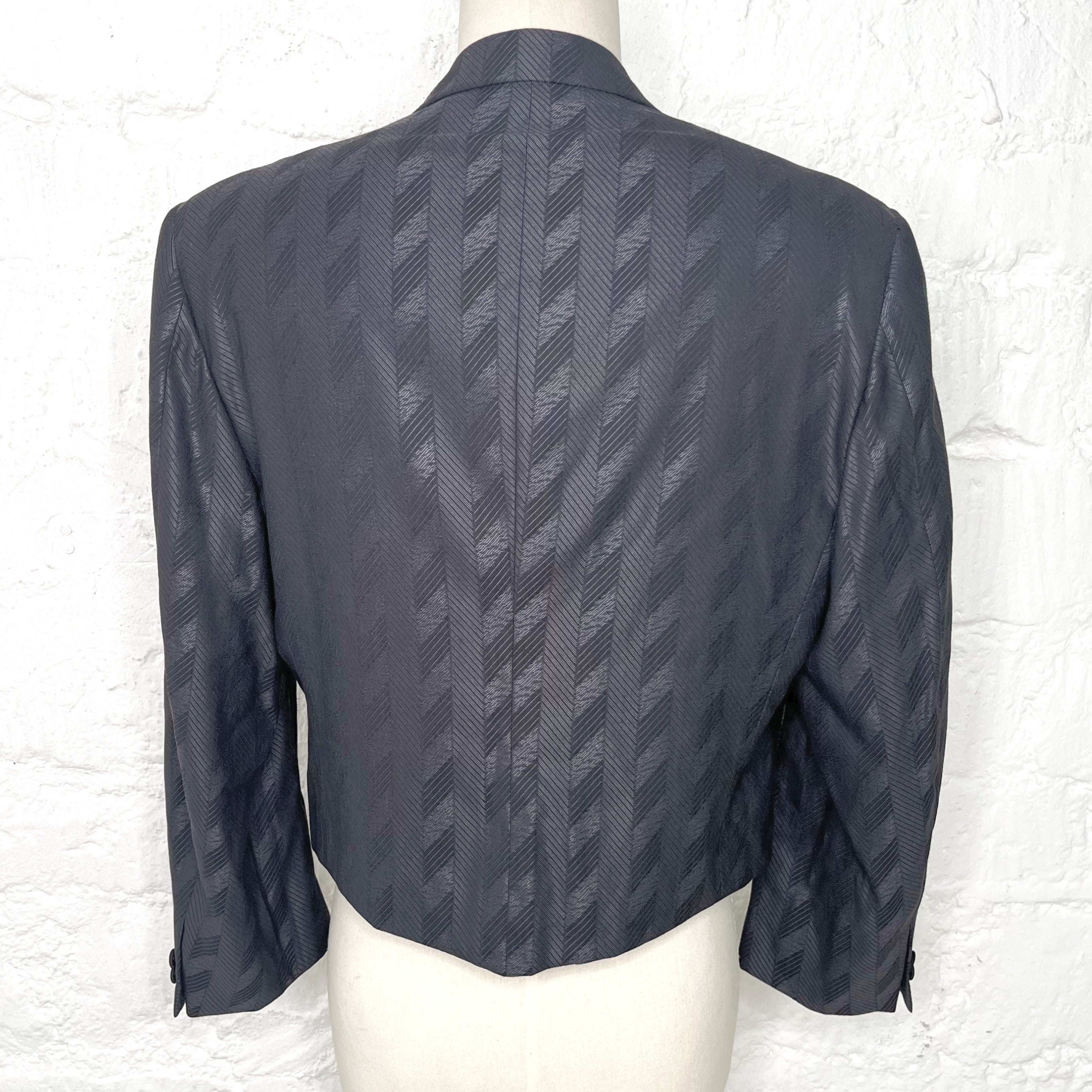 YVES SAINT LAURENT YVES SAINT LAURENT - Grey And Black Short Jacket - ALE PARIS Luxury Vintage