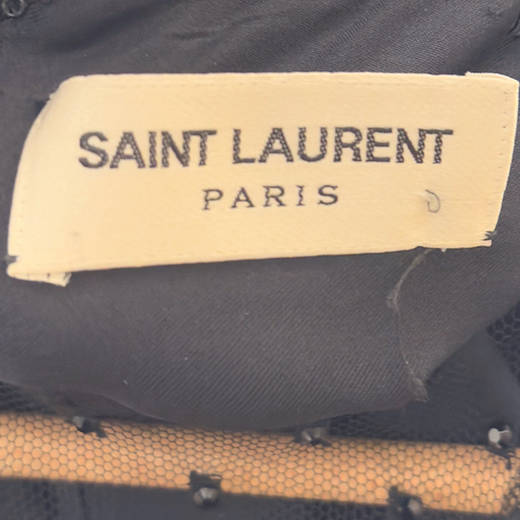 SAINT LAURENT SAINT LAURENT -  Black Short Dress - ALE PARIS Luxury Vintage
