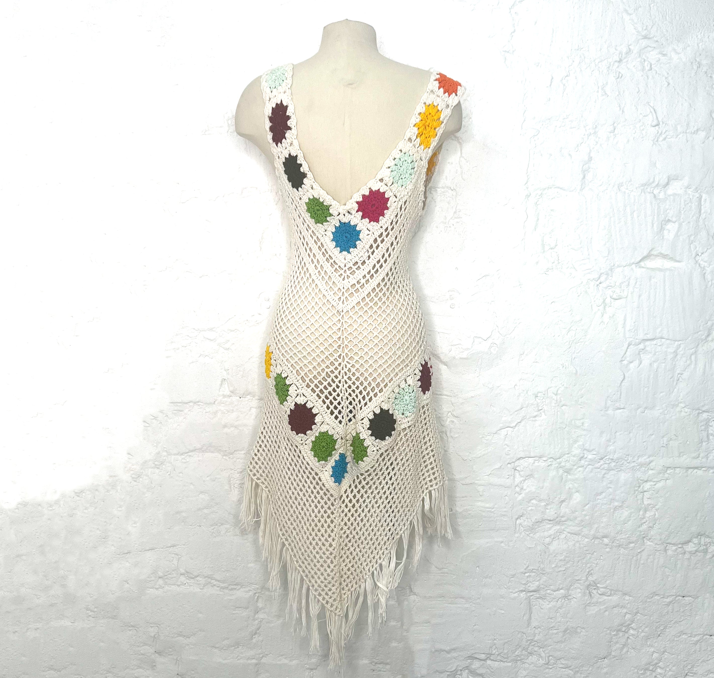 ALE MMVXIII ALE MMXVIII - Multicolor Crochet Bodycon Dress - ALE PARIS Luxury Vintage