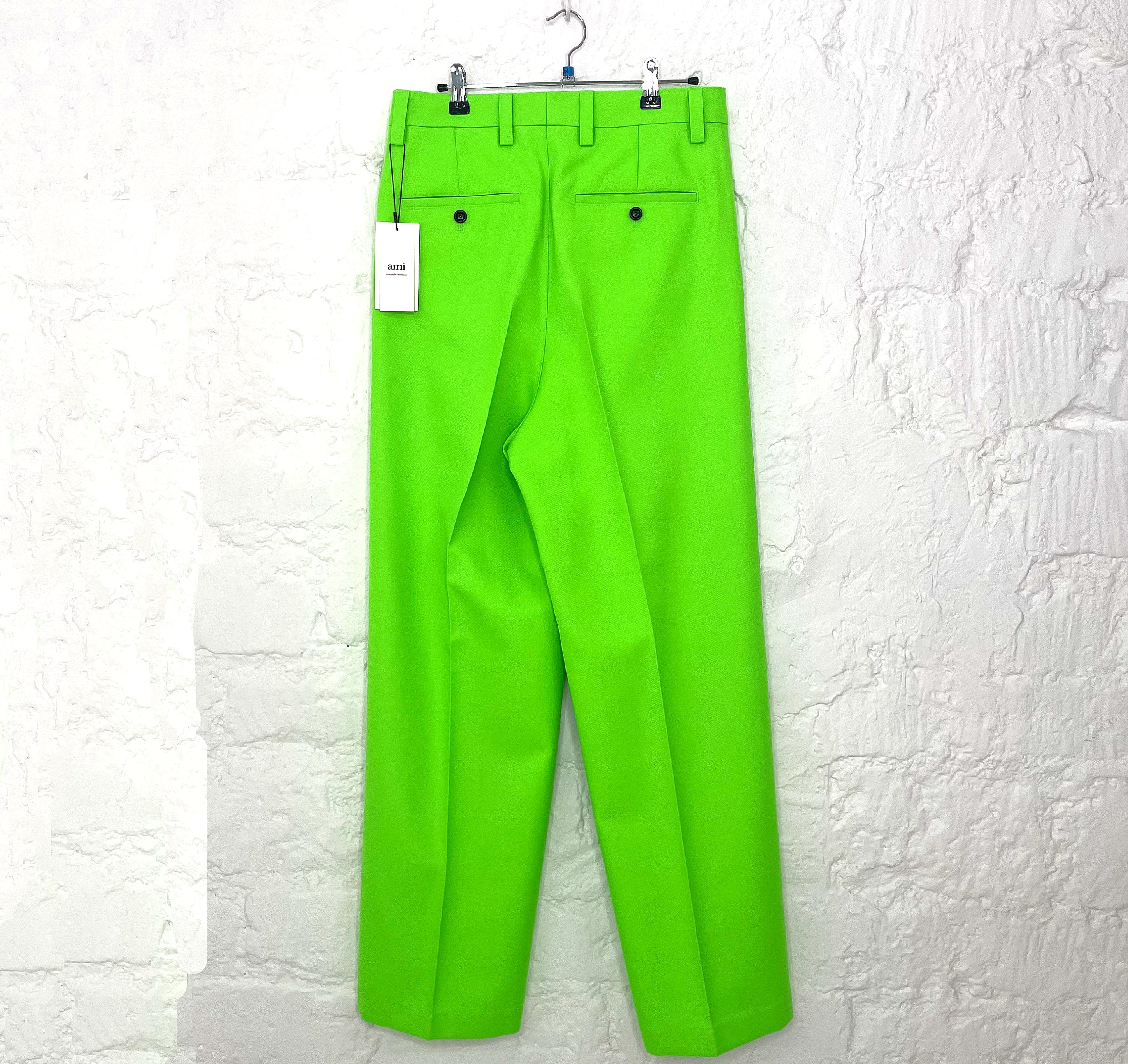 AMI AMI - Green Pleated Pants - ALE PARIS Luxury Vintage