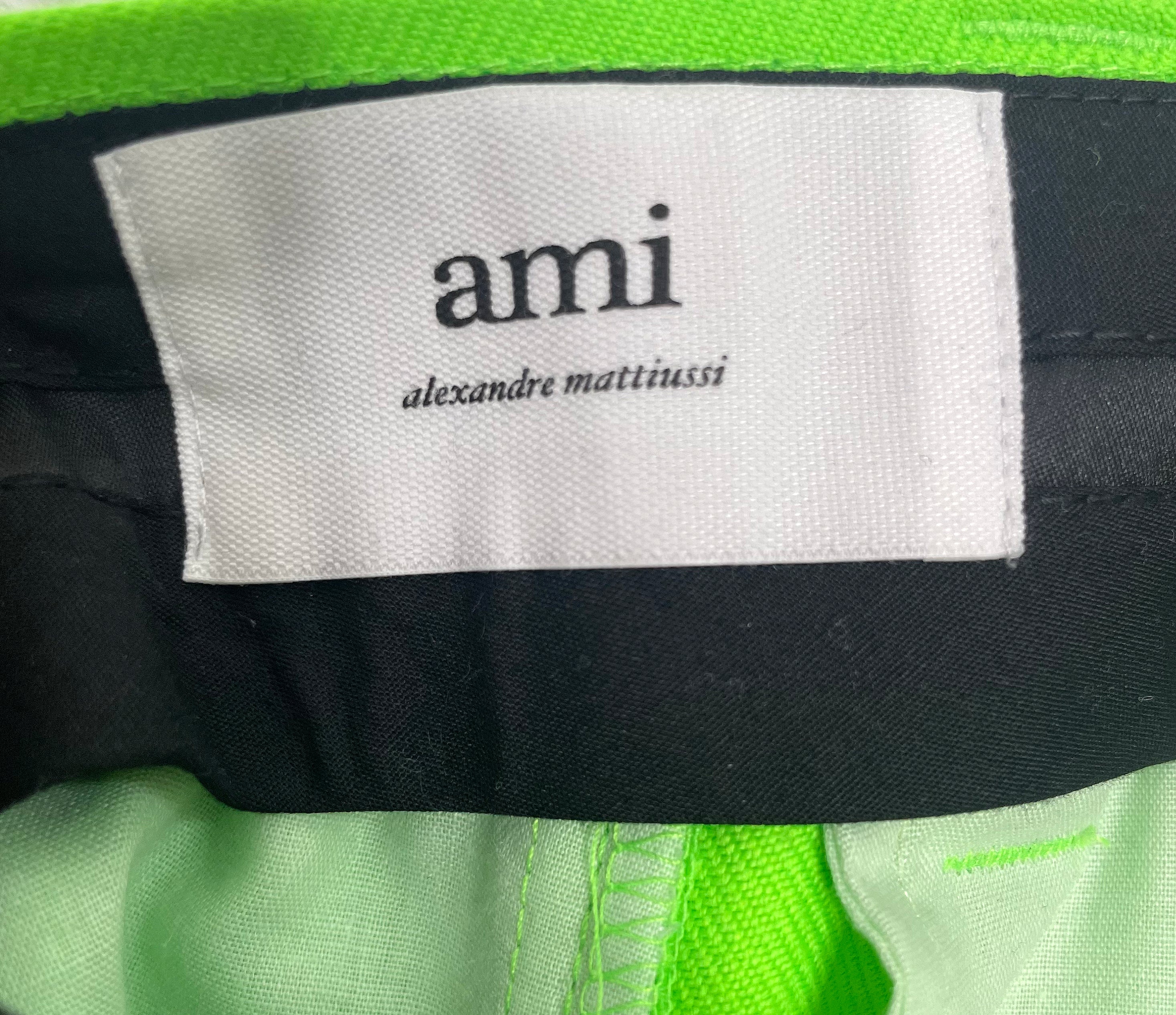 AMI AMI - Green Pleated Pants - ALE PARIS Luxury Vintage