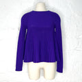 ALEXANDER MCQUEEN ALEXANDER MCQUEEN - Royal Purple Ribbed Flare Sweater - ALE PARIS Luxury Vintage