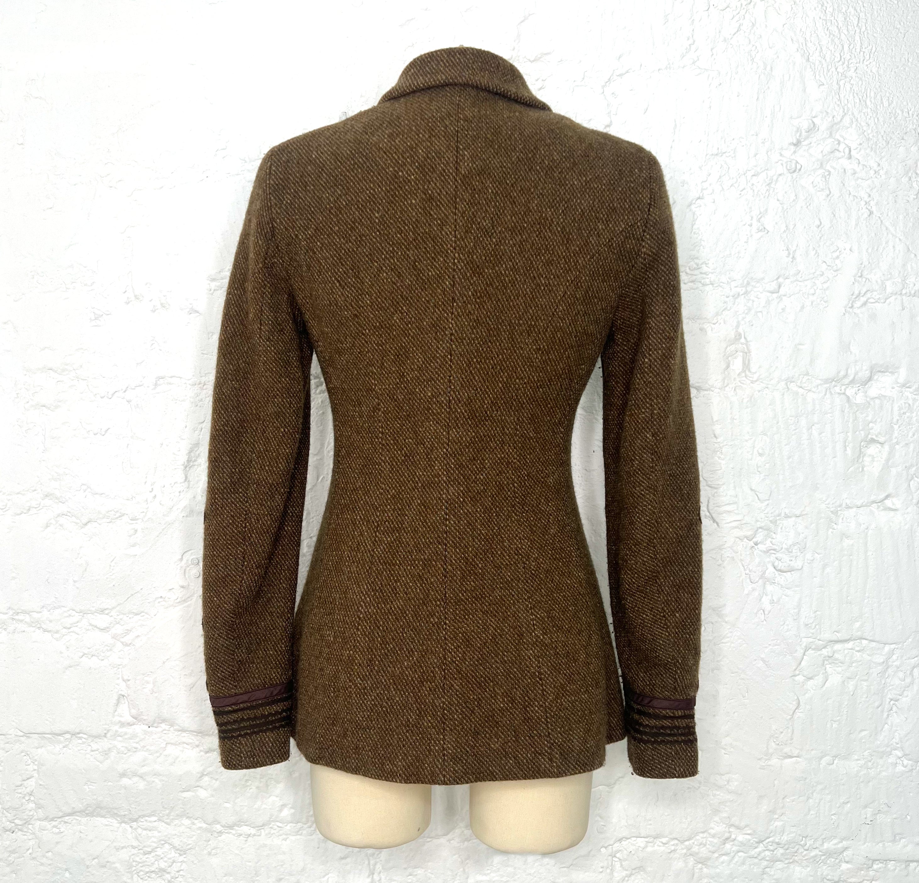 RALPH LAUREN RALPH LAUREN - Brown Wool Jacket With Embroideries - ALE PARIS Luxury Vintage