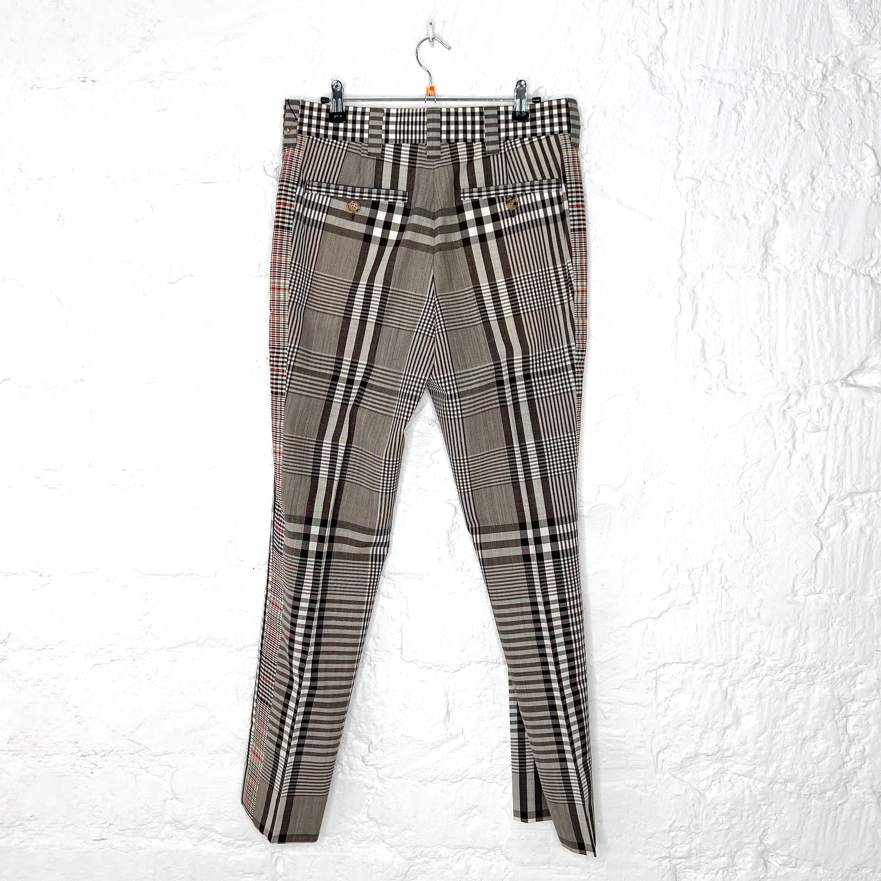 BURBERRY BURBERRY - Black & White Striped Trousers - ALE PARIS Luxury Vintage