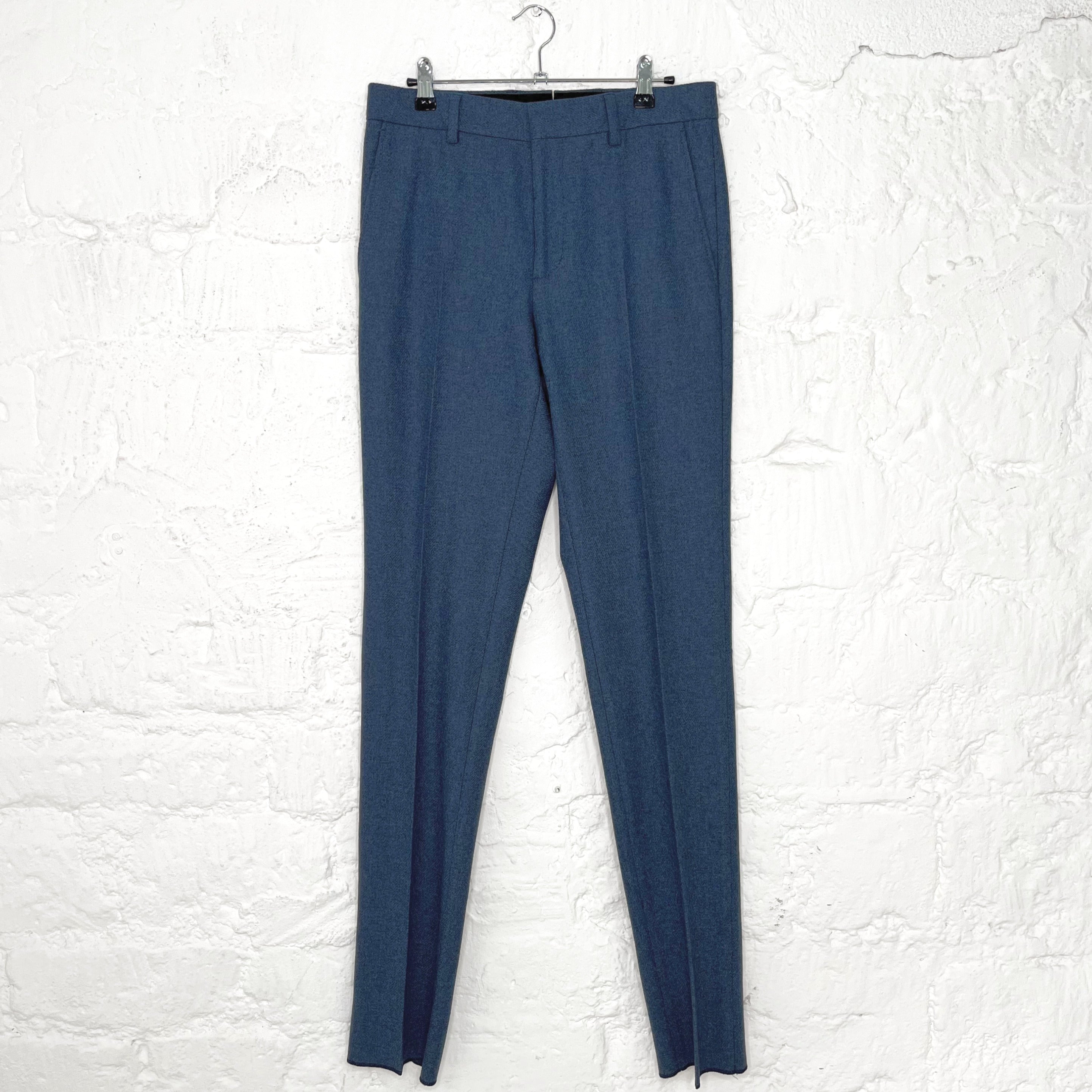 BURBERRY BURBERRY - Blue Wool Pants - ALE PARIS Luxury Vintage