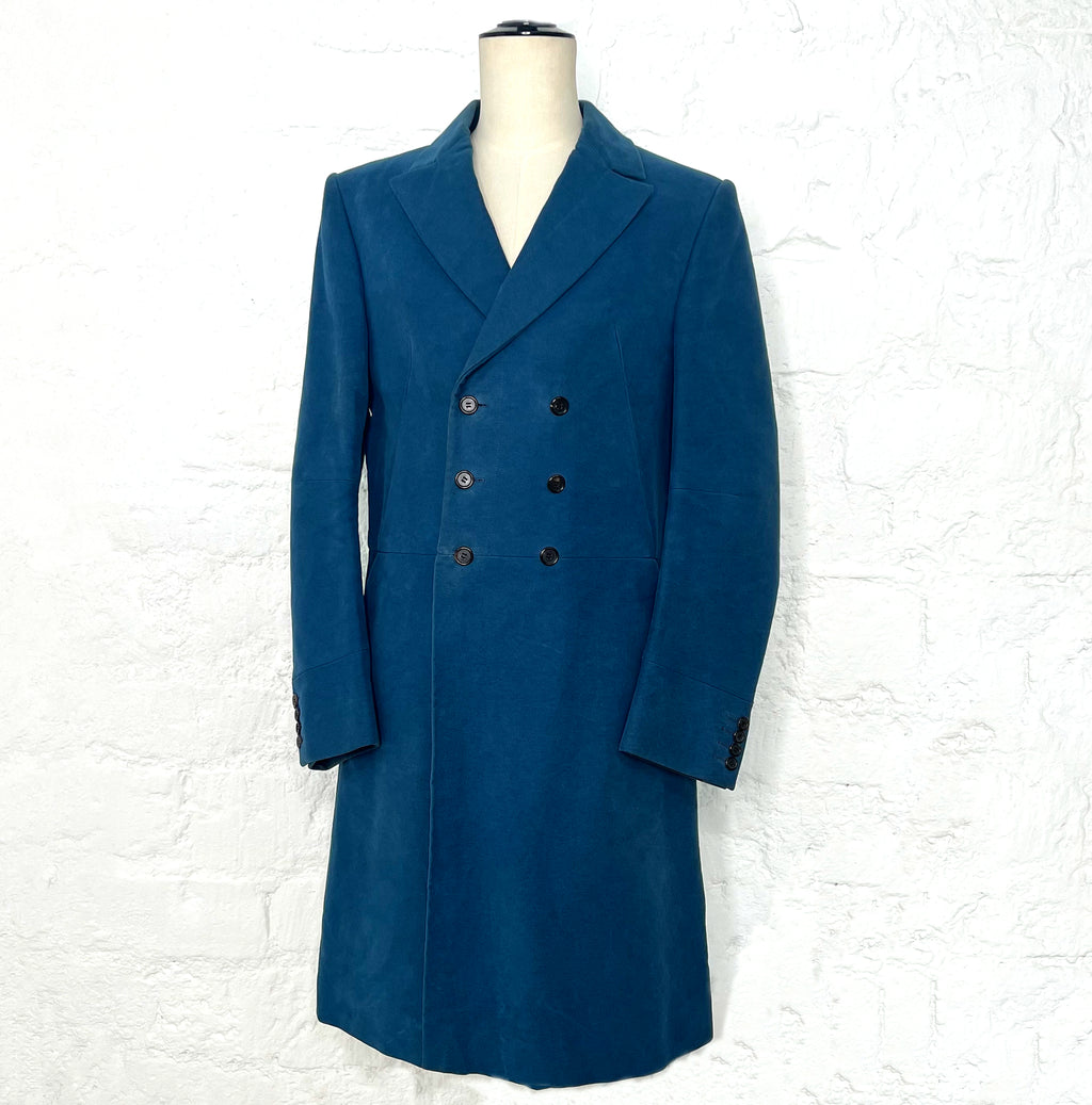 ALEXANDER MCQUEEN ALEXANDER MCQUEEN - Blue Cotton Coat - ALE PARIS Luxury Vintage