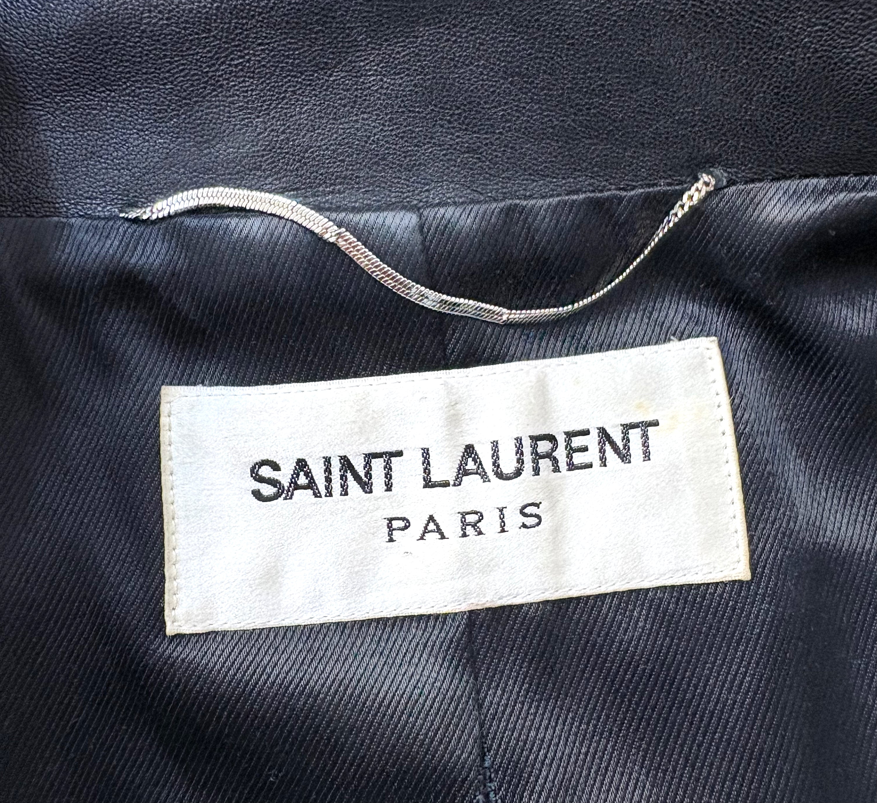 YVES SAINT LAURENT YVES SAINT LAURENT - Black Leather Trench - ALE PARIS Luxury Vintage