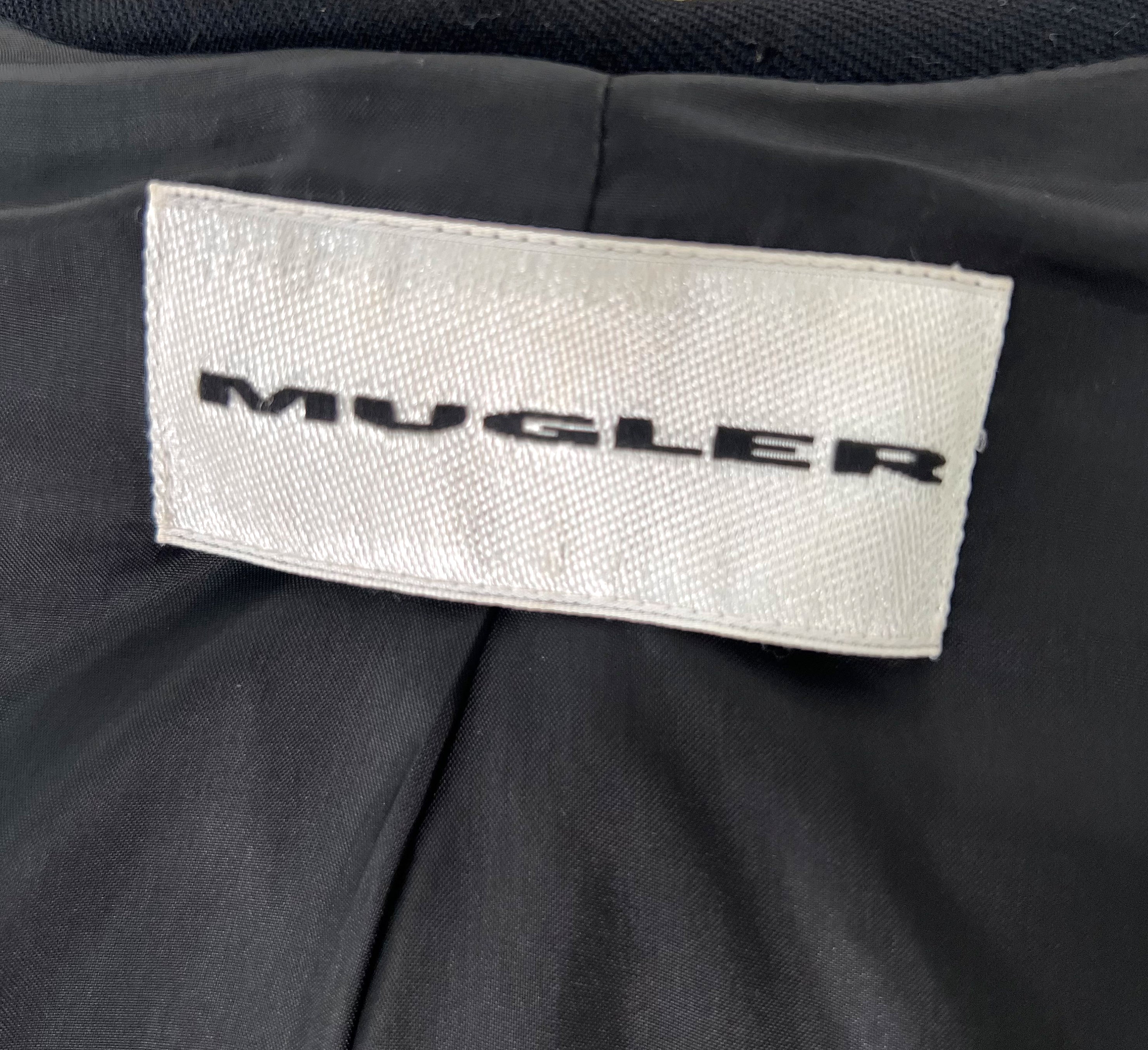 MUGLER MUGLER - Black Fitted Jacket - ALE PARIS Luxury Vintage