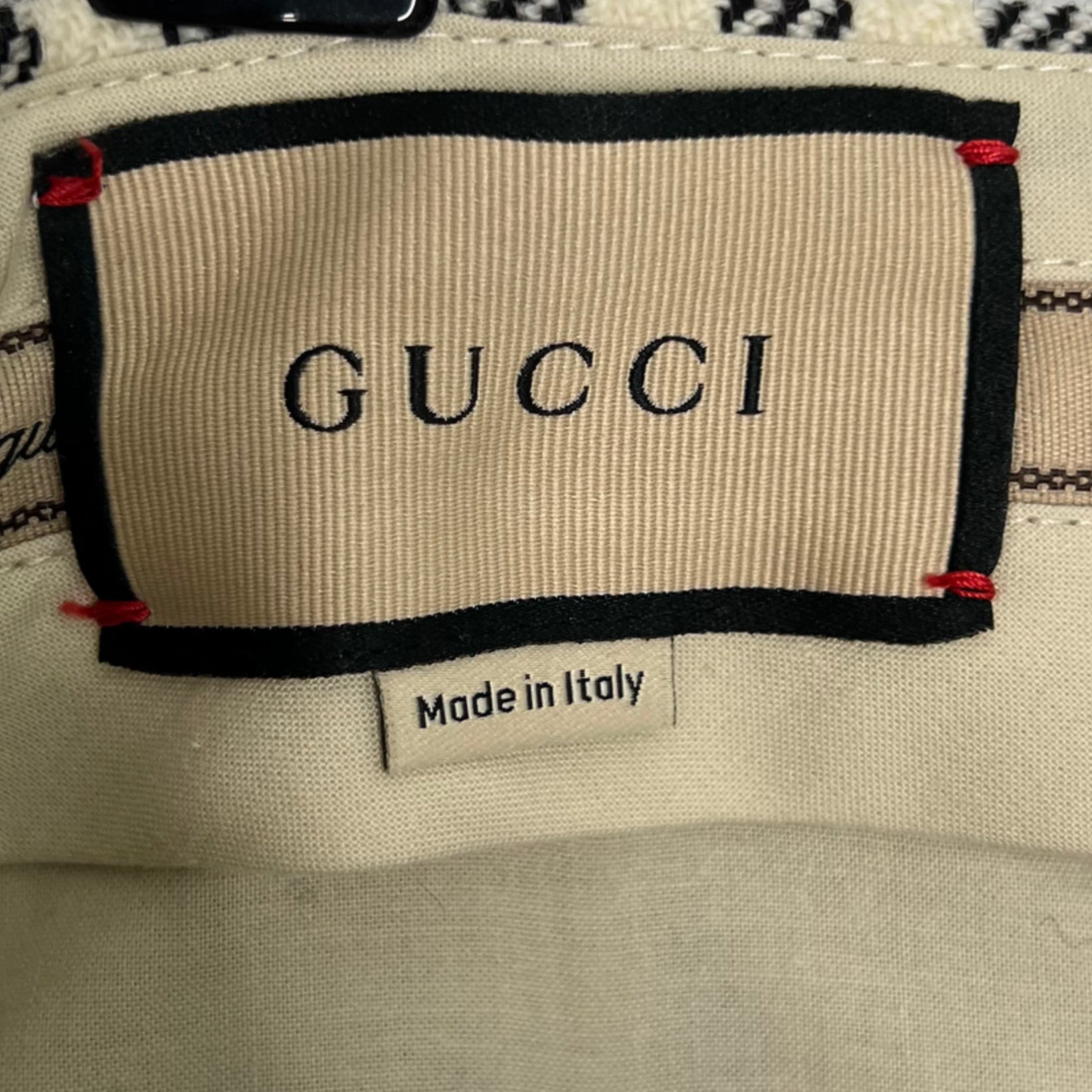 GUCCI GUCCI - Vichy Pattern Wide Leg Trousers - ALE PARIS Luxury Vintage