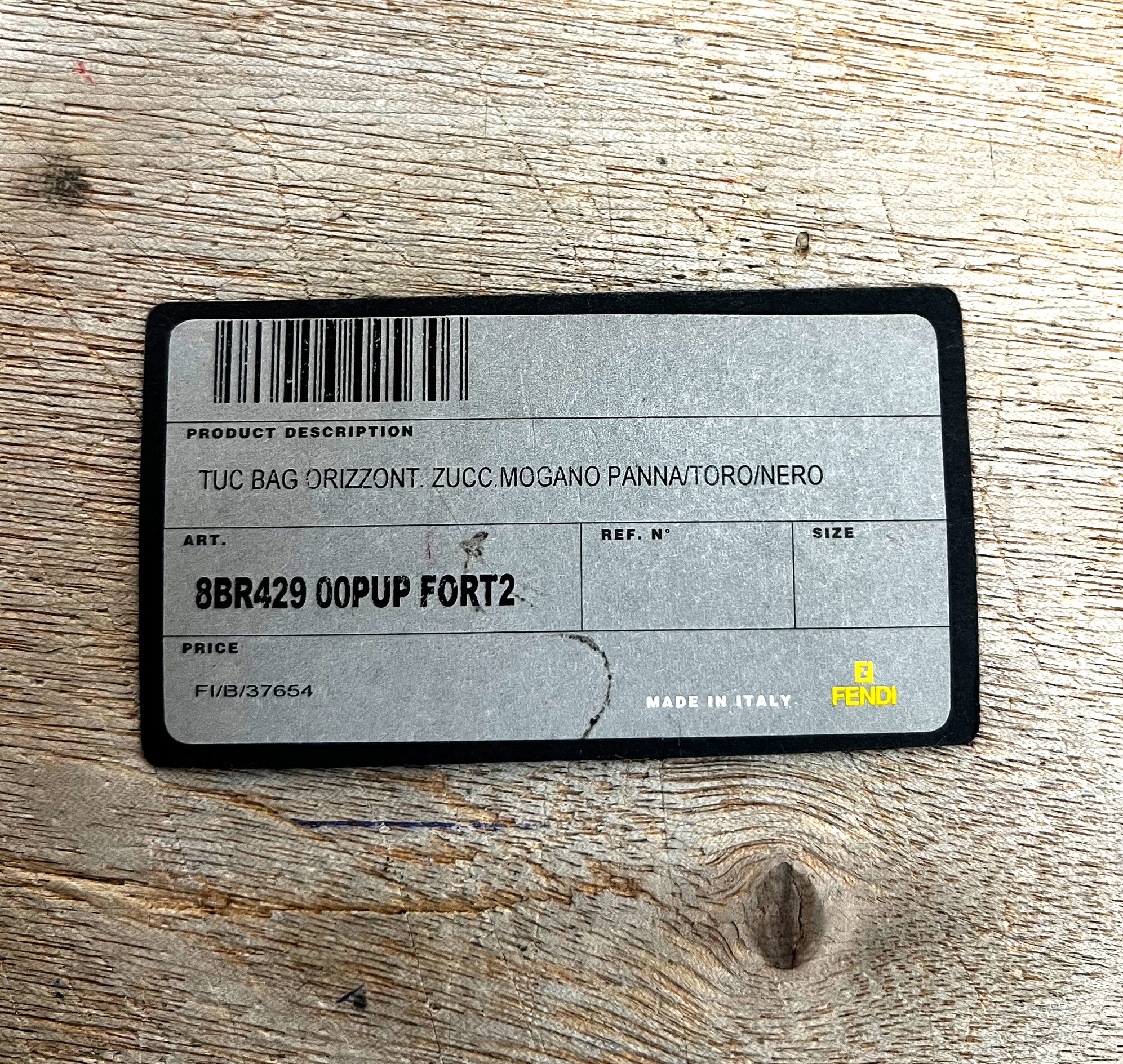 FENDI FENDI - Black Leather Zucca Tuc Bag - ALE PARIS Luxury Vintage