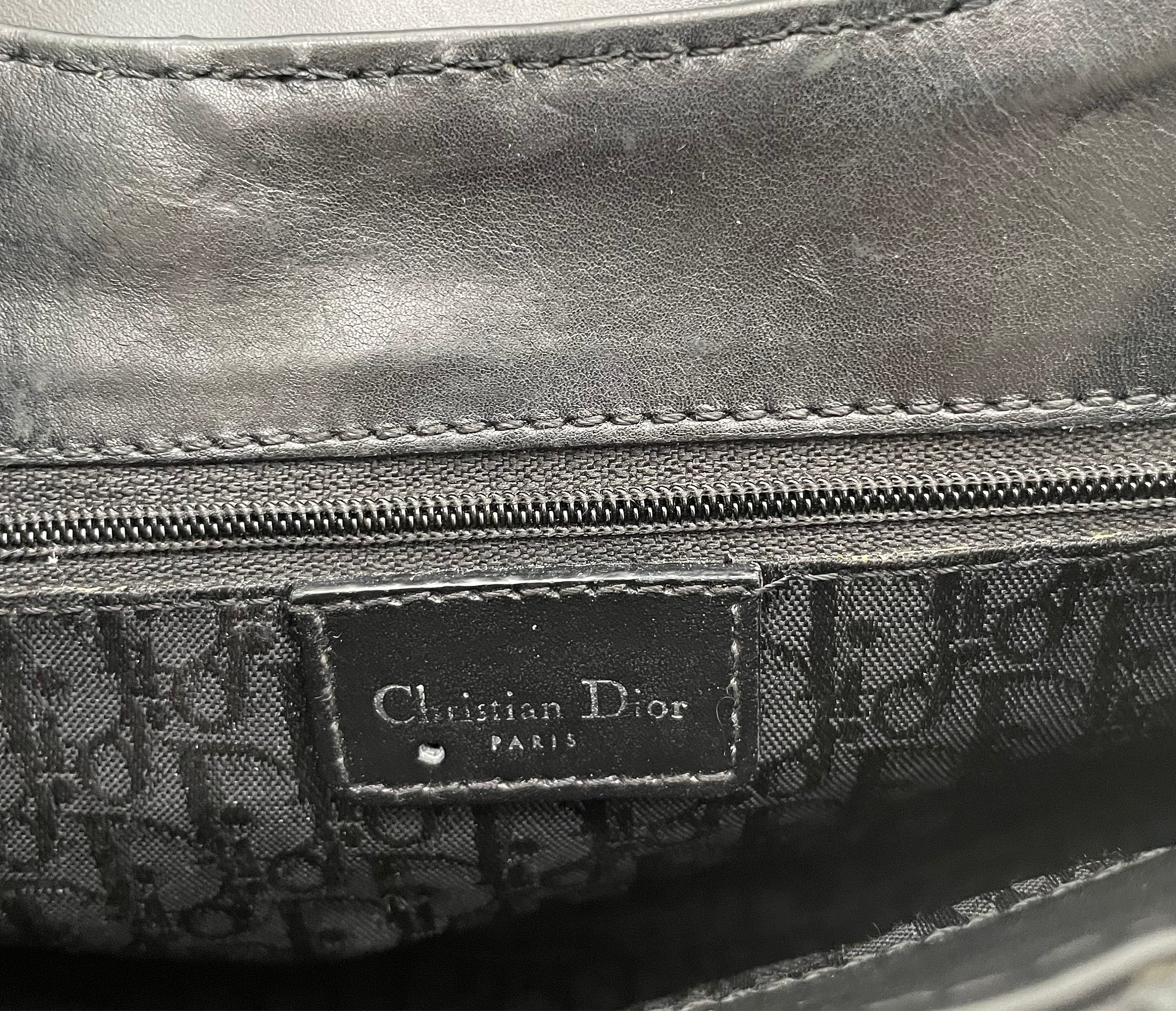CHRISTIAN DIOR CHRISTIAN DIOR - Black Leather Shoulder Bag - ALE PARIS Luxury Vintage