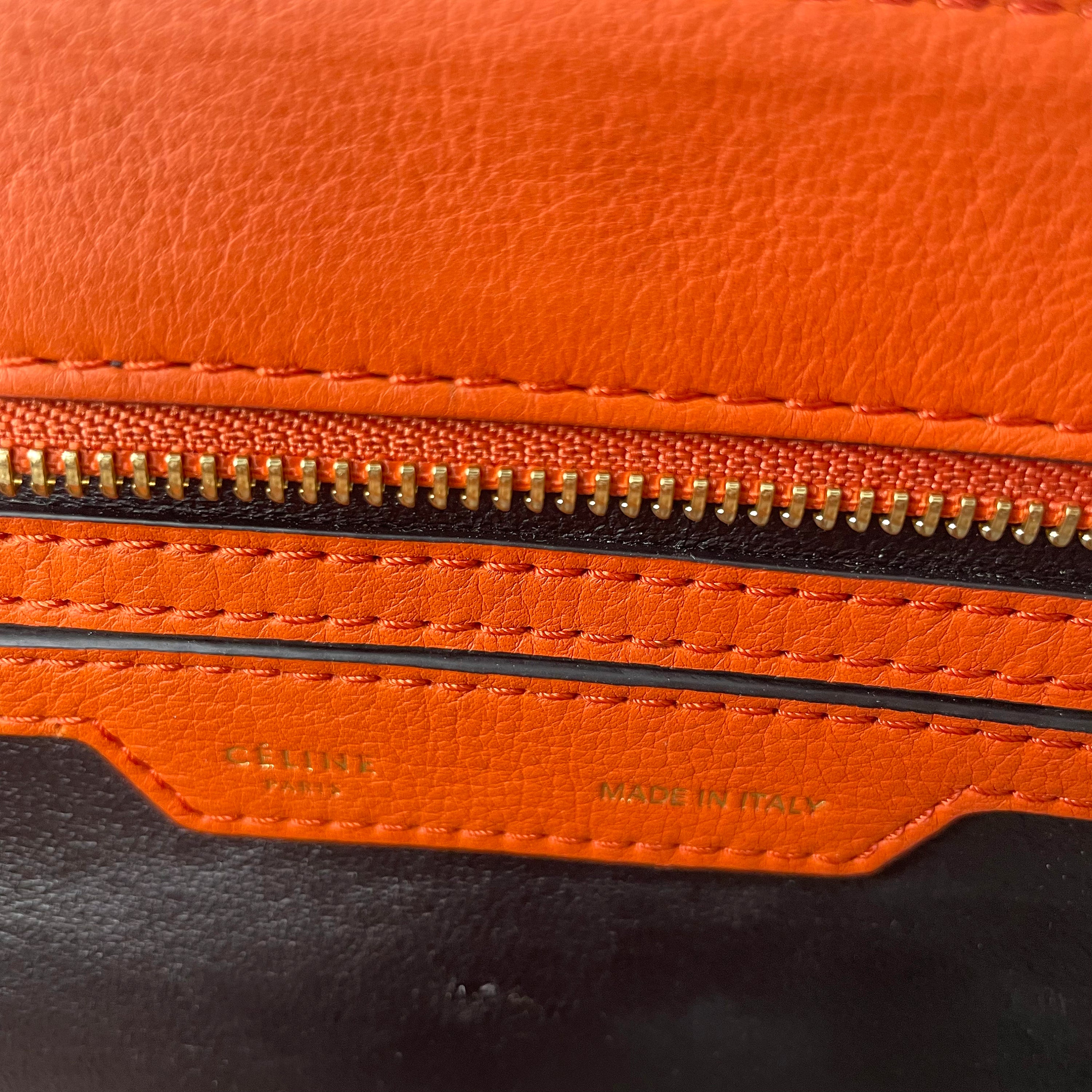 CÉLINE CELINE - Orange Trapeze Bag - ALE PARIS Luxury Vintage