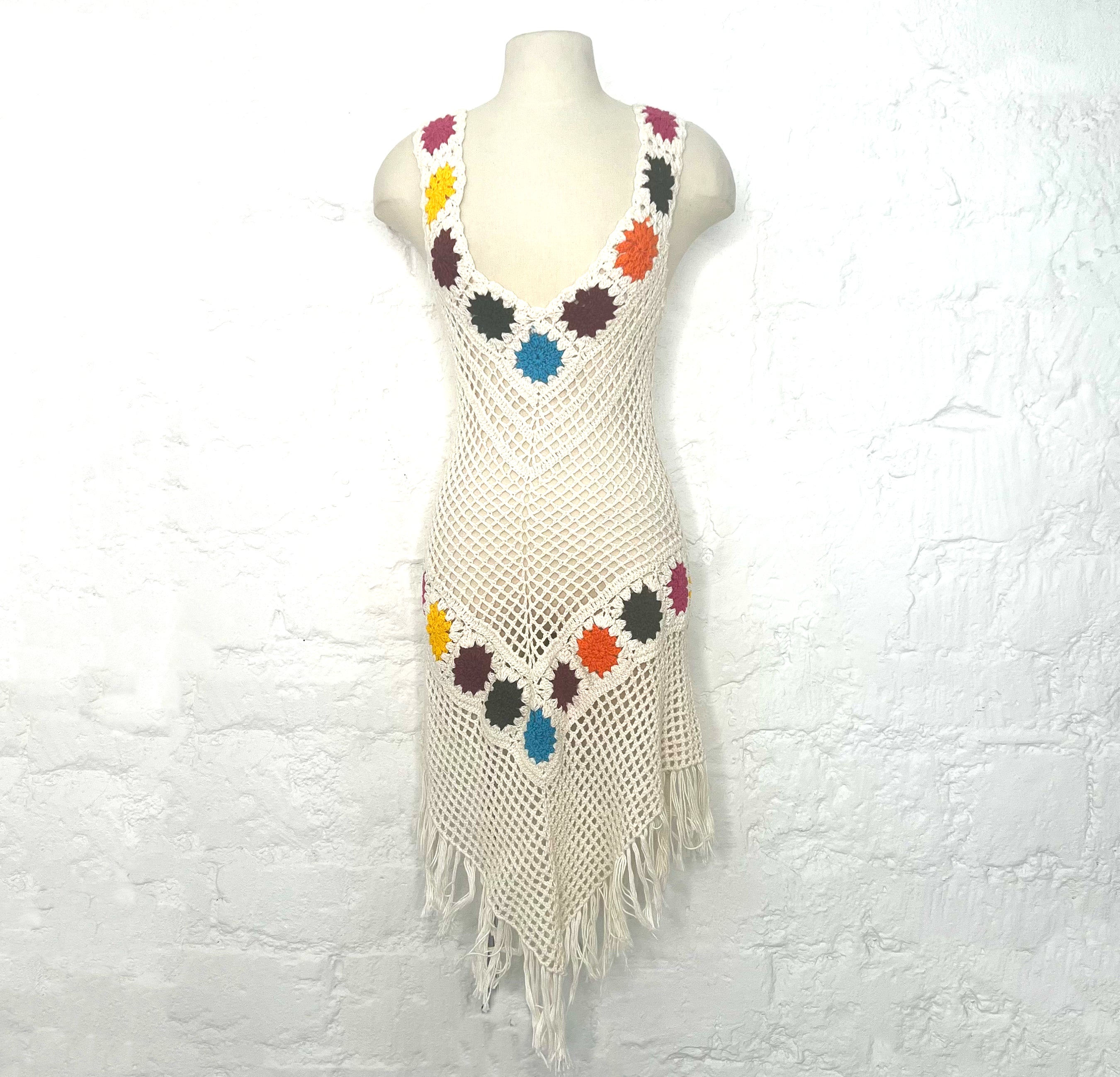 ALE MMVXIII ALE MMXVIII - Multicolor Crochet Bodycon Dress - ALE PARIS Luxury Vintage