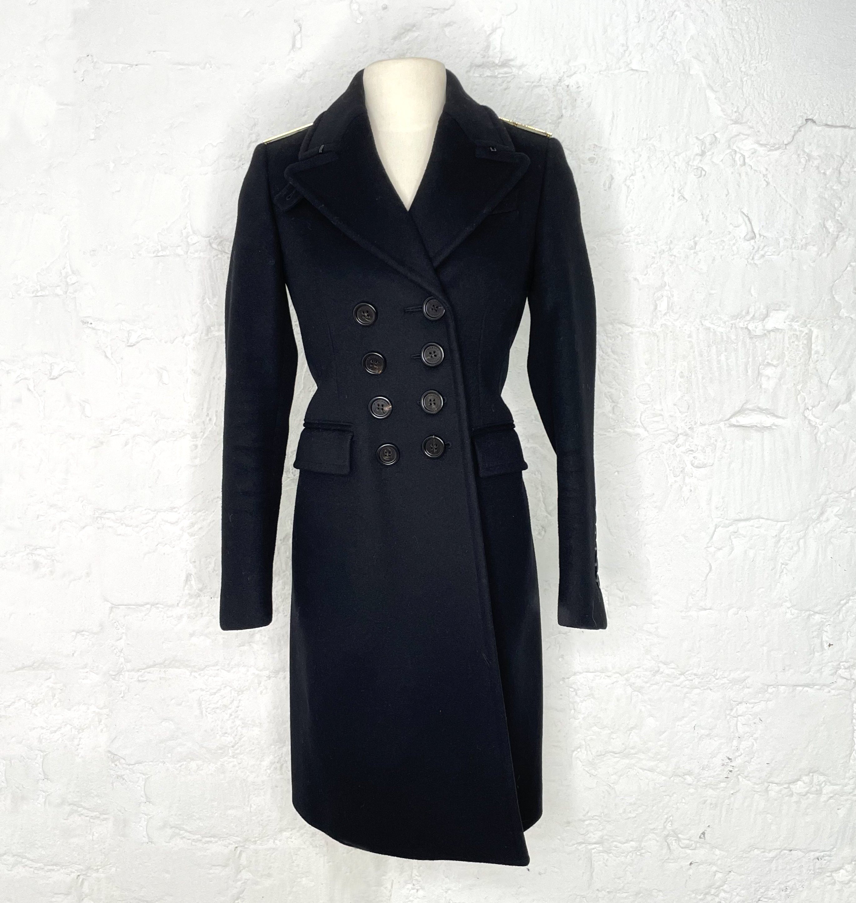 BURBERRY BURBERRY - Black Wool Coat - ALE PARIS Luxury Vintage