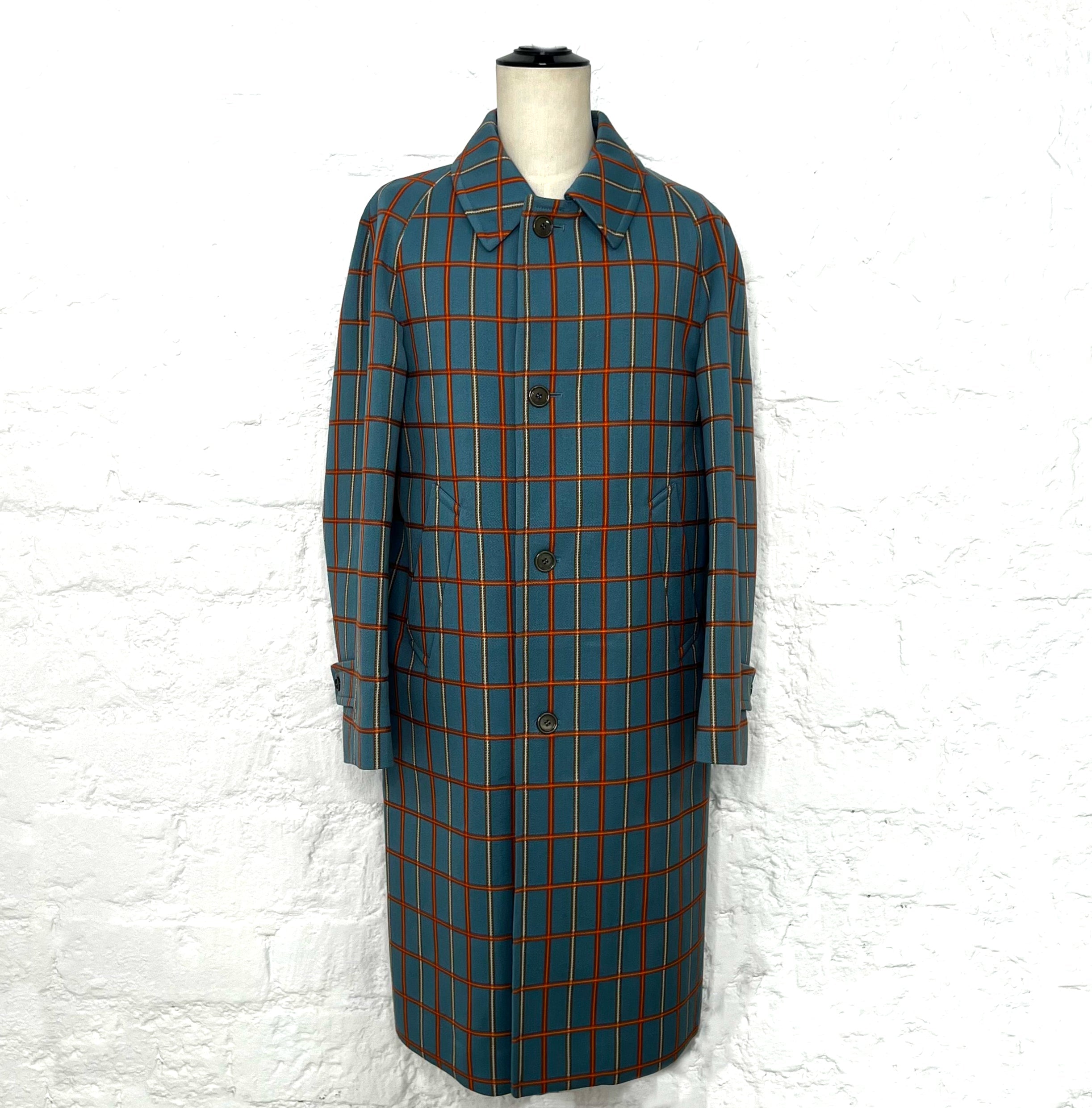 GUCCI GUCCI - Multicolor Checked Long Coat - ALE PARIS Luxury Vintage
