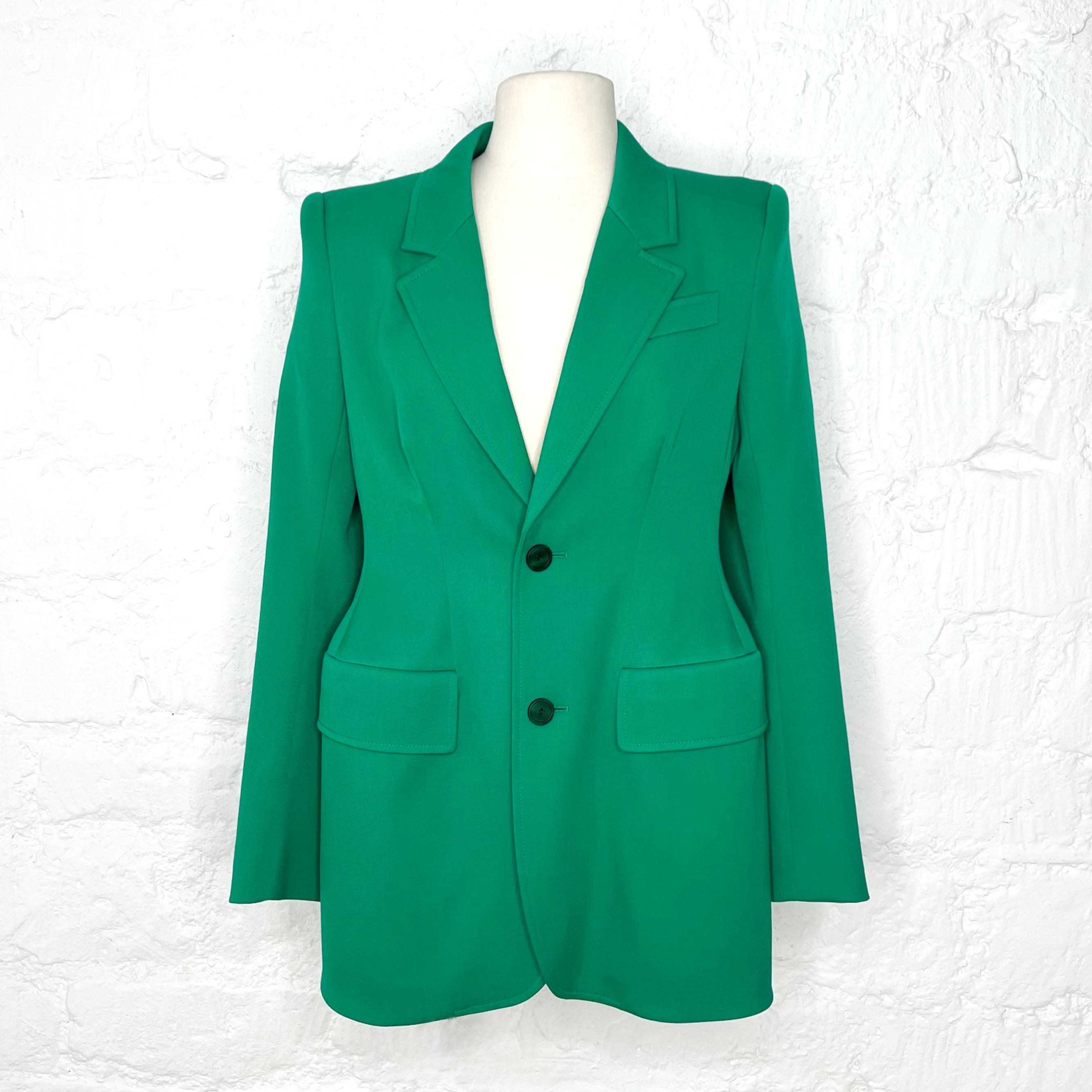 BALENCIAGA BALENCIAGA - Green Structured Blazer - ALE PARIS Luxury Vintage