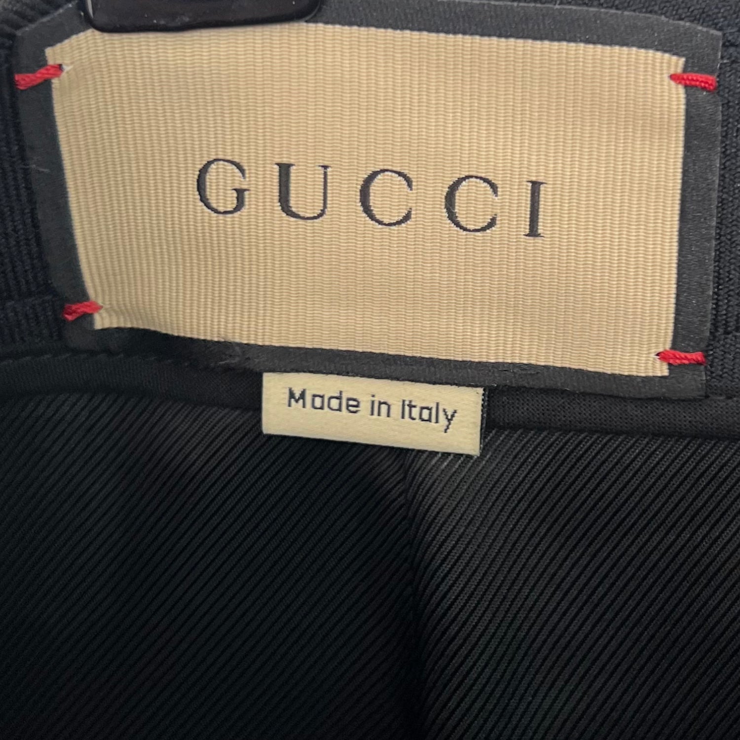 GUCCI GUCCI - Straight Fit Trousers With Silver Eyelet Details - ALE PARIS Luxury Vintage
