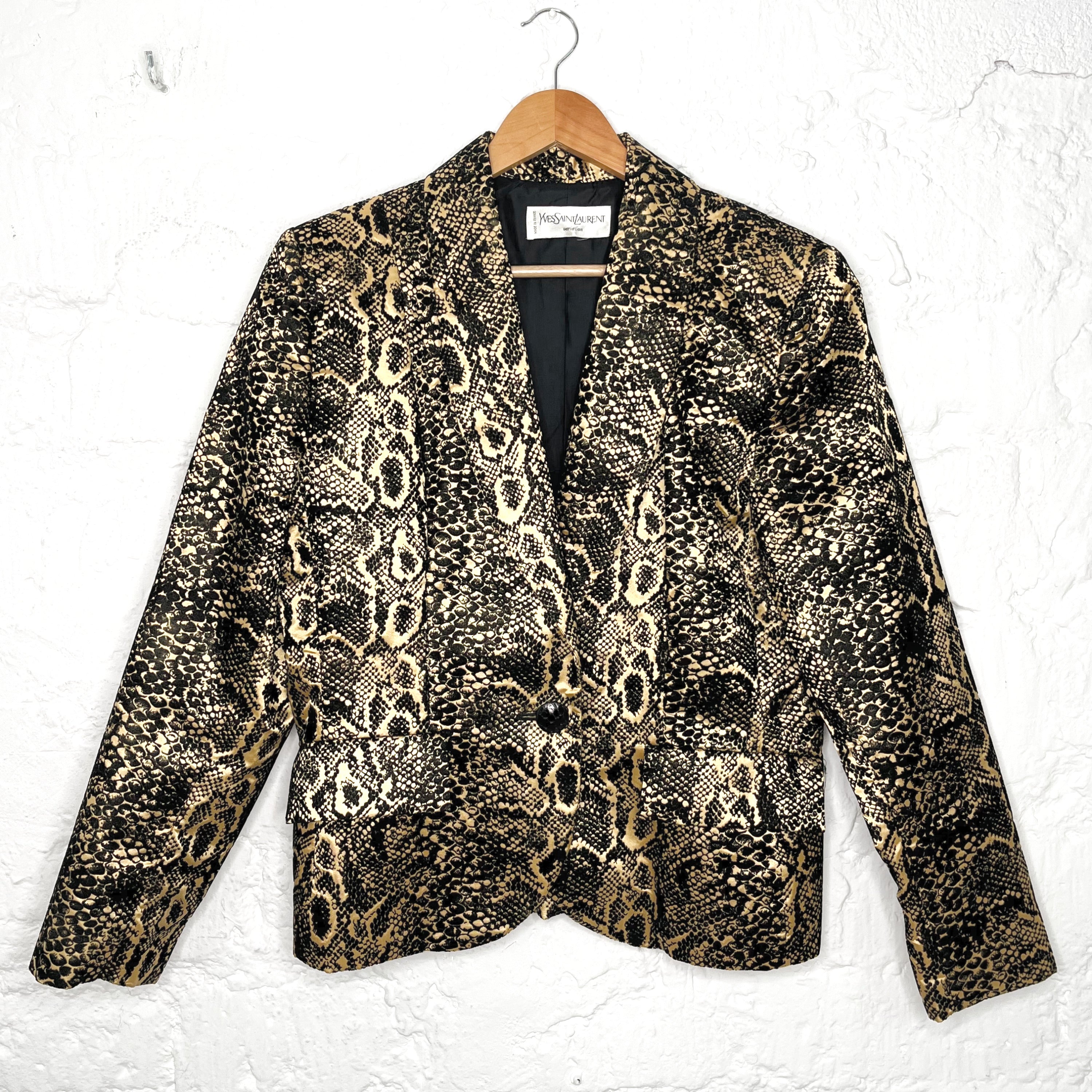 YVES SAINT LAURENT YVES SAINT LAURENT - Python Pattern Jacket - ALE PARIS Luxury Vintage