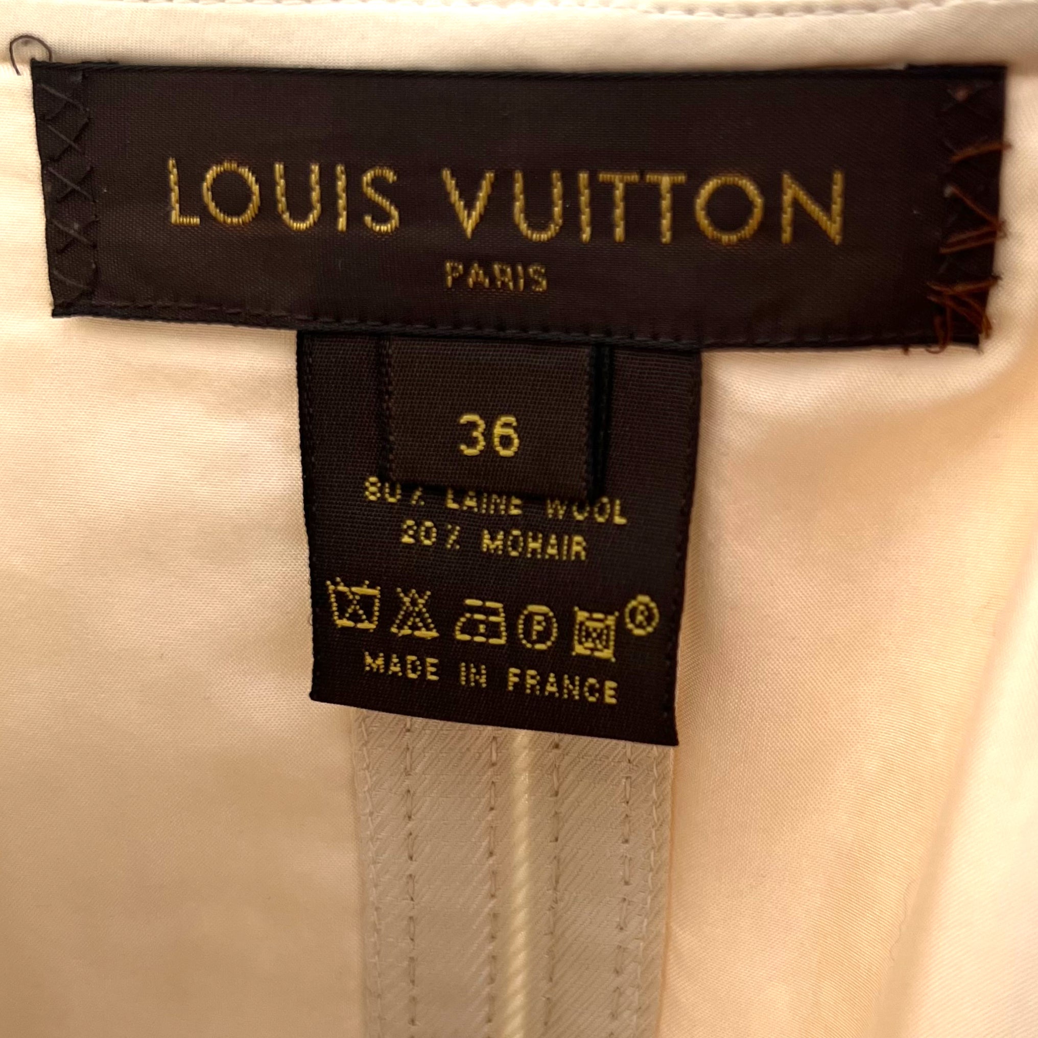 LOUIS VUITTON LOUIS VUITTON -  Wool Ecru Dress - ALE PARIS Luxury Vintage