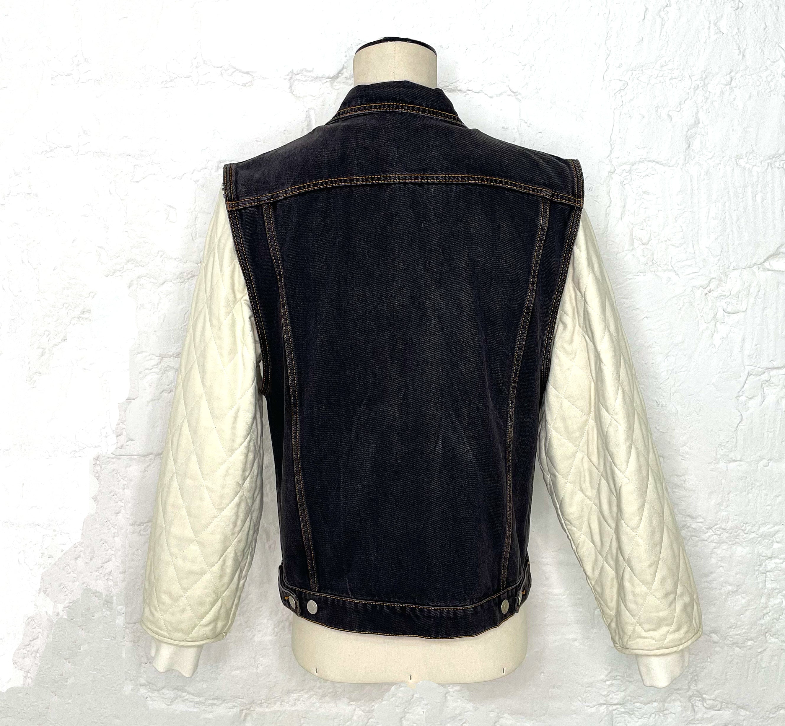 ALEXANDER MCQUEEN ALEXANDER MCQUEEN - Black Denim Teddy Jacket - ALE PARIS Luxury Vintage