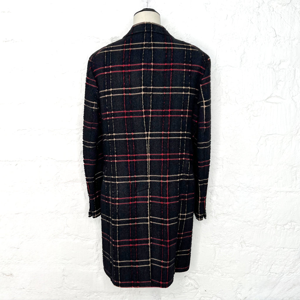 KENZO KENZO - Tartan long coat - ALE PARIS Luxury Vintage